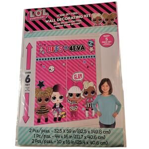 LOL Surprise Scene Setter Wall Kit Party Decor 5 Pc Set Over 6 '  Tall Backdrop